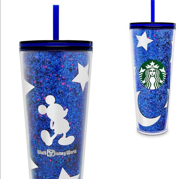 Blue Mickey Mouse Tumbler with straw